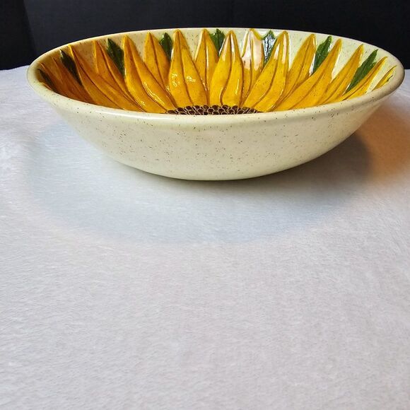 Vintage Vicky Wesley Signed Numbered Sunflower Teapot Bowl Cup Set - Picture 7 of 15